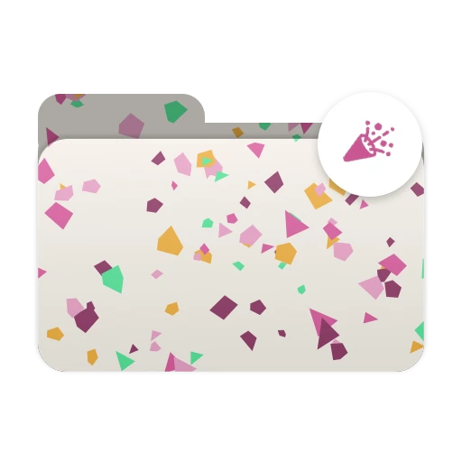 Ordnersymbol „Party“, Stil Muster