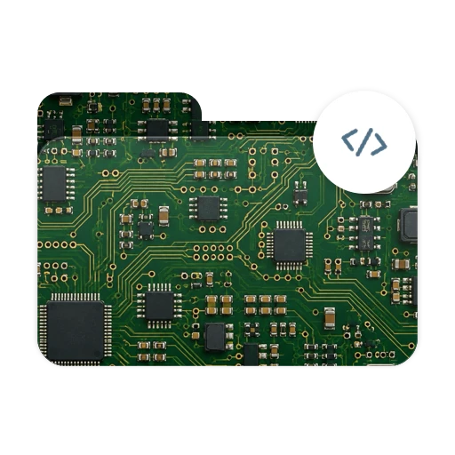 Ordnersymbol „Code“, Stil KI-Foto
