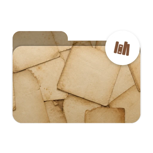 Ordnersymbol „Bücher“, Stil KI-Foto